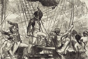 Merivoimien taistelut (litho) tekijältä John Ward Dunsmore