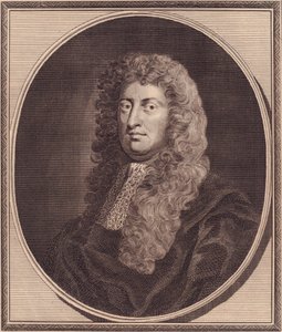 Englantilaisen poliitikon William Russellin muotokuva, Lord Russell (1639-1683), John Goldarin (1729-1795) kuparikaiverrus G Knellerin maalauksesta tekijältä John Ward Dunsmore
