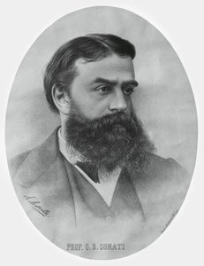 Giovanni Battista Donatin (1826-1873), italialaisen matemaatikon ja tähtitieteilijän muotokuva, kaiverrus tekijältä John Ward Dunsmore