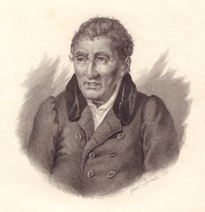 Italialaisen runoilijan Jacopo Vittorellin (1749-1835) muotokuva, Bonattin kuparikaiverrus tekijältä John Ward Dunsmore