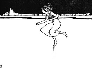 Hän juoksi niin nopeasti kuin pystyi, vuodelta 1930 tekijältä William Heath Robinson