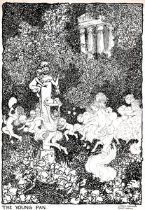 Nuori Pan - Ensimmäinen vaihe, vuodelta 1920 tekijältä William Heath Robinson