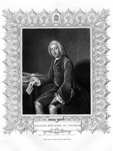 William Pitt, Chathamin ensimmäinen jaarli, brittiläinen Whig-valtiomies, 1800-luku. tekijältä W. Holl