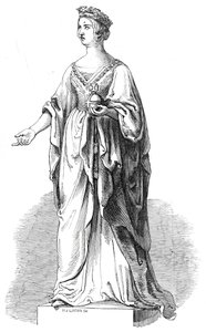 Hänen Majesteettinsa marmoripatsas Royal Exchangessa, 1845.
