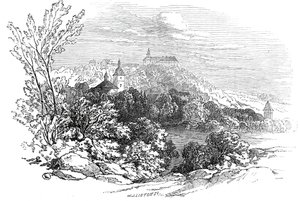 Molsdorfin palatsi - Hänen kuninkaallisen korkeutensa prinssi Albertin piirroksesta, 1845.