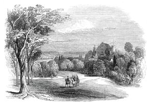 Schloss Rosenau, lähellä Coburgia - Hänen kuninkaallisen korkeutensa prinssi Albertin piirroksesta, 1845.