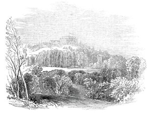 Kesäpalatsi Würtemburgissa - Hänen kuninkaallisen korkeutensa prinssi Albertin piirroksesta, 1845. tekijältä W. J. Linton