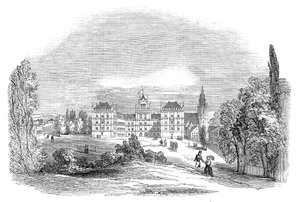Ehrenburgin palatsi Coburgissa - Hänen kuninkaallisen korkeutensa prinssi Albertin piirroksesta, 1845.