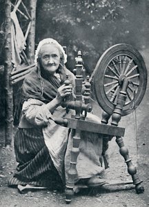 Vanha irlantilainen nainen pyörällään, 1912