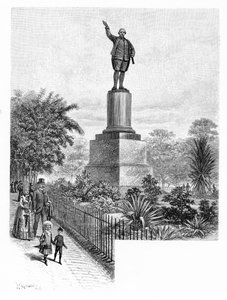 Cooks-monumentti, Hyde Park, Sydney, Australia, 1886.