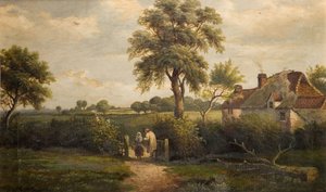 Cottage Scene, Marston Green, 1870. tekijältä W P Cartwright