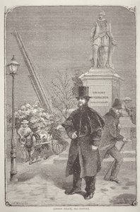 Lontoon poliisi 1850-luvulla (kaiverrus) tekijältä W. R. (after) Woods