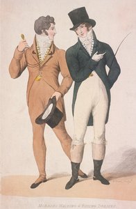 Aamukävely- ja ratsastusmekot, c1810