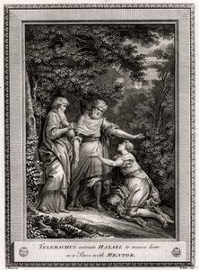 Telemachus pyytää Hazaelia ottamaan hänet orjaksi mentorin kanssa, 1775