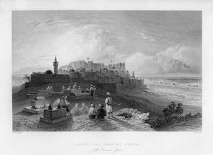 Jaffa, muinainen Joppa, Palestiina Israel, 1841.