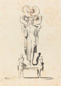 Figura de bronze de Minerva, trobada al Barrowof Achillesfinnish tekijältä W. Walton after John Flaxman