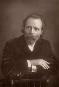 ""(Thomas Henry) Hall Caine (1853-1931) englantilainen kirjailija. Dante Gabriel Rossettin seuralainen tämän elämän lopulla (1881-1882) (woodburytype)