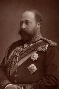 ""Edward VII (1841-1910) Yhdistyneen kuningaskunnan kuningas vuodesta 1901, vielä Walesin prinssi. (woodburytyyppi)