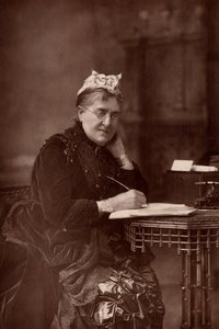 ""Elizabeth Lynn Linton (1822-1898) englantilainen kirjailija, kirjailija, toimittaja ja naisten oikeuksien puolustaja. (woodburytyyppi)