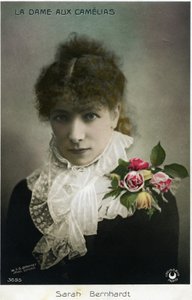 Henriette Rosine Bernard eli Sarah Bernhardt (1844-1923) Alexandre Dumas Jr:n "Kamelioiden rouvana" (kuva)