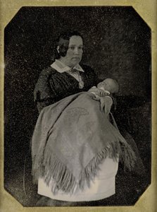 La senyora Thomas Ustick Walter i el seu fill difunt, ca. 1846. Creadors: W. & F. Langenheim, William Langenheim.finnish tekijältä William and Frederick Langenheim