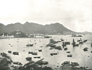 East Point näyttää Victoria Hillsin Hongkongissa, 1895. tekijältä W and S Ltd