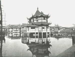 Yksi julkisista teepuutarhoista, Shanghai, Kiina, 1895. tekijältä W and S Ltd