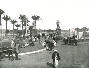 Kasr-el-nil-silta, Kairo, Egypti, 1895.
