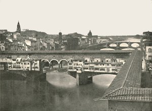 Ponte Vecchio, Firenze, Italia, 1895. tekijältä W and S Ltd