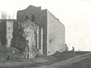 Torni, josta Pyhä Paavali laskeutui korissa, Damaskos, Ottomaanien Syyria, 1895.