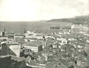 Kaupunki ja satama, Trieste, Italia, 1895. tekijältä W and S Ltd