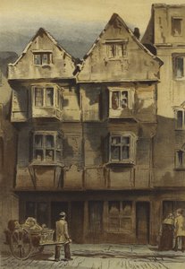 Vanhat talot, Wych Street, Drury Lanen loppu (chromolitho)