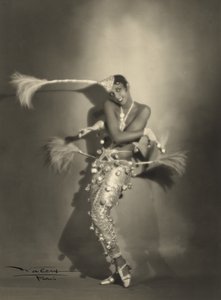 Josephine Baker, n. 1927 (gelatiinihopeaprintti)