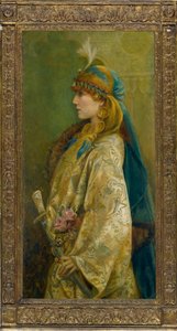 Muotokuva Sarah Bernhardtista Roxannan roolissa "Adrienne Lecouvreur" -elokuvassa par Robertson, Walford Graham (1867-1948). Öljy kankaalle, koko: 122x61 tekijältä Walford Graham Robertson