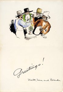 Joulutervehdys 1931 tekijältä Walt Kuhn