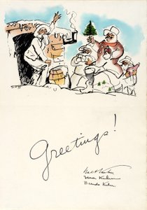 Joulutervehdys 1933 tekijältä Walt Kuhn