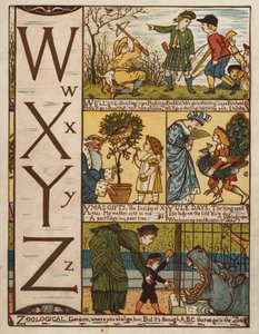 Aakkoset (väri litho) tekijältä Walter Crane