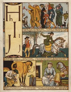 Aakkoset (väri litho) tekijältä Walter Crane