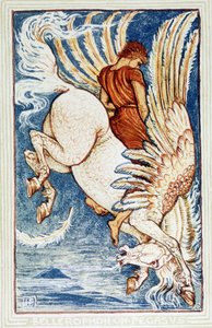 Bellerophon Pegasuksella tekijältä Walter Crane
