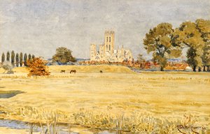 Canterburyn katedraali Meadowsista, 1894 tekijältä Walter Crane