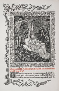 Capítulo XIII. Hallblithe contempla a mulher que o ama.finlandês tekijältä Walter Crane