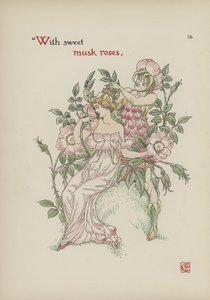 Kukkia Shakespearen puutarhasta tekijältä Walter Crane