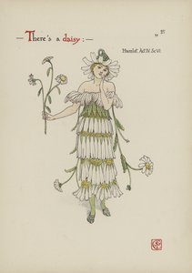 Kukkia Shakespearen puutarhasta tekijältä Walter Crane