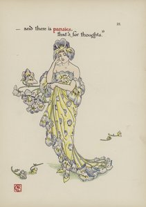Kukkia Shakespearen puutarhasta tekijältä Walter Crane