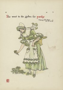 Kukkia Shakespearen puutarhasta tekijältä Walter Crane