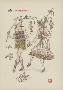 Kukkia Shakespearen puutarhasta tekijältä Walter Crane