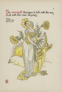 Kukkia Shakespearen puutarhasta tekijältä Walter Crane