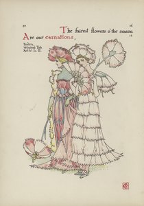 Kukkia Shakespearen puutarhasta tekijältä Walter Crane