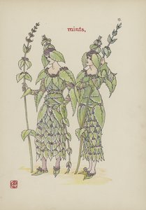 Kukkia Shakespearen puutarhasta tekijältä Walter Crane