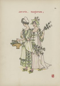 Kukkia Shakespearen puutarhasta tekijältä Walter Crane